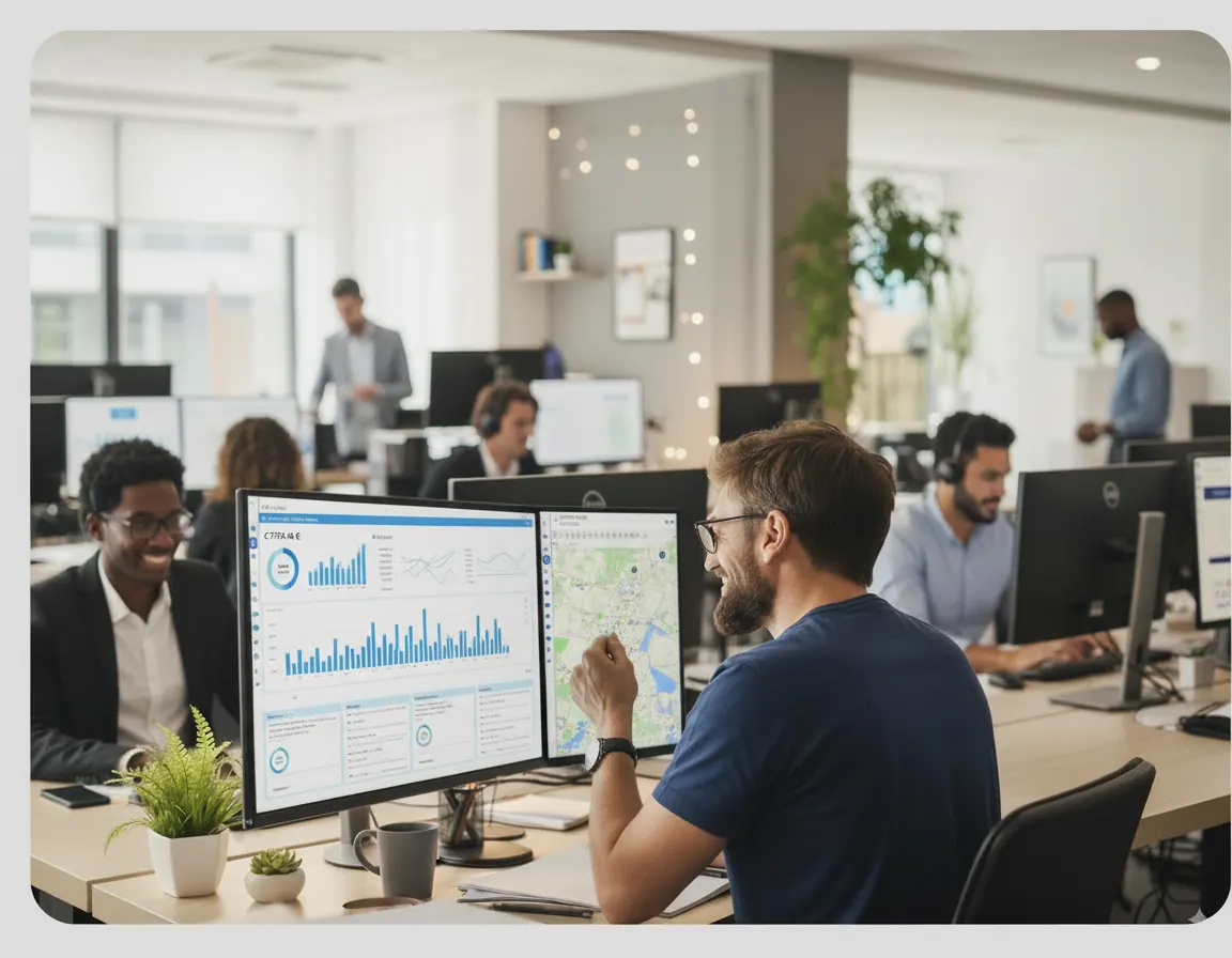 Interface de la plateforme de gestion 360° Superfleets